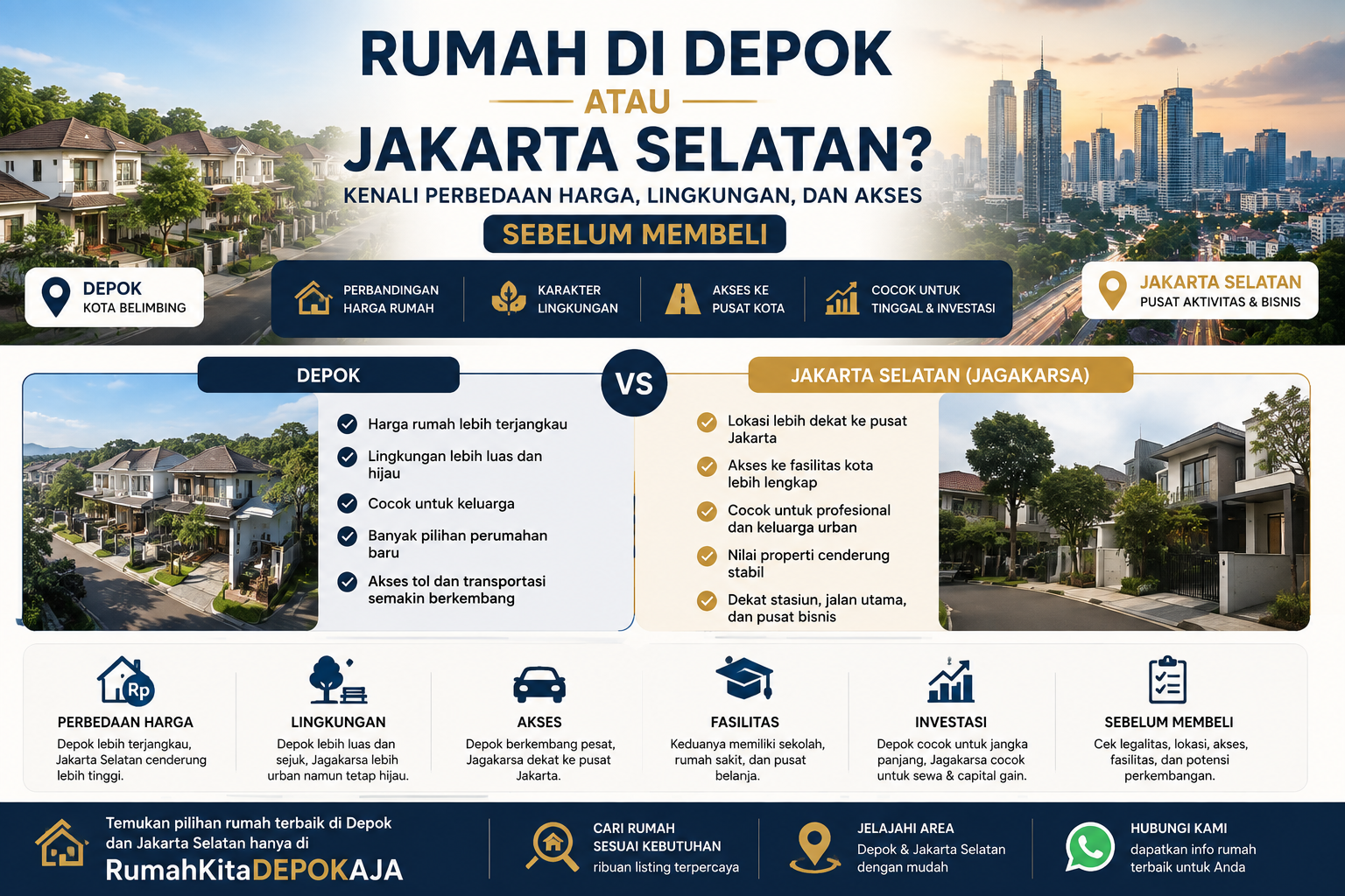 Rumah di Depok atau Jakarta Selatan? Kenali Perbedaan Harga, Lingkungan, dan Akses Sebelum Membeli