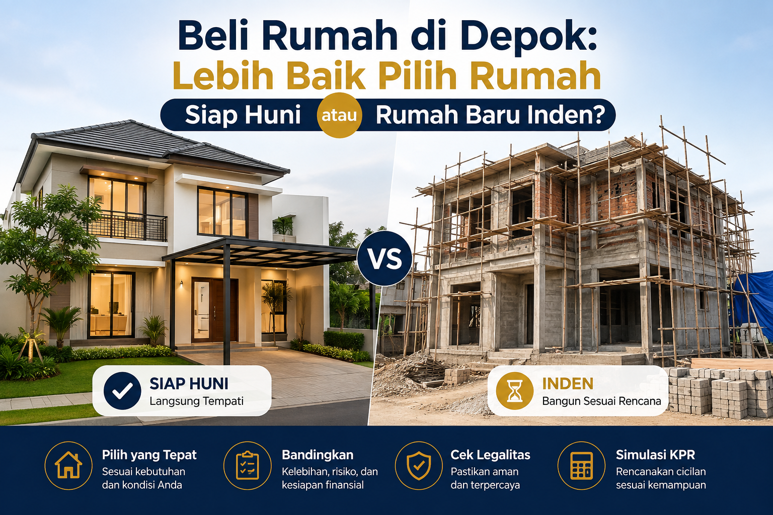 Beli Rumah di Depok: Lebih Baik Pilih Rumah Siap Huni atau Rumah Baru Inden?