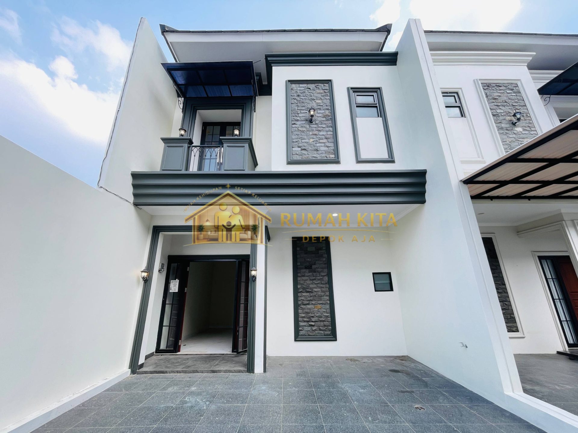 Fasad Rumah 2 Lantai Belakang RS Citra Medika di Kalimulya Depok