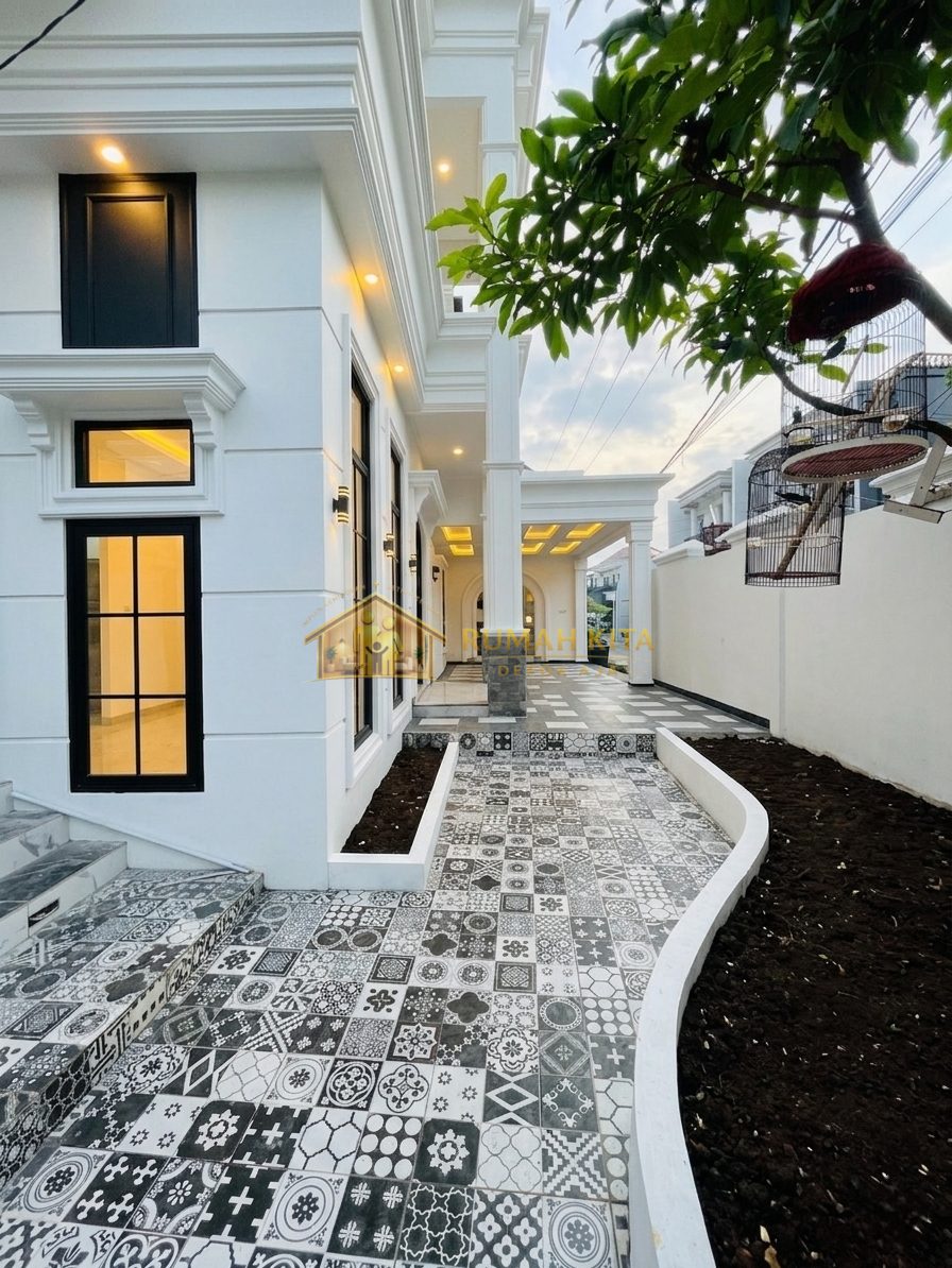 Taman Rumah Mewah 2 Lantai Dekat Stasiun Depok Lama