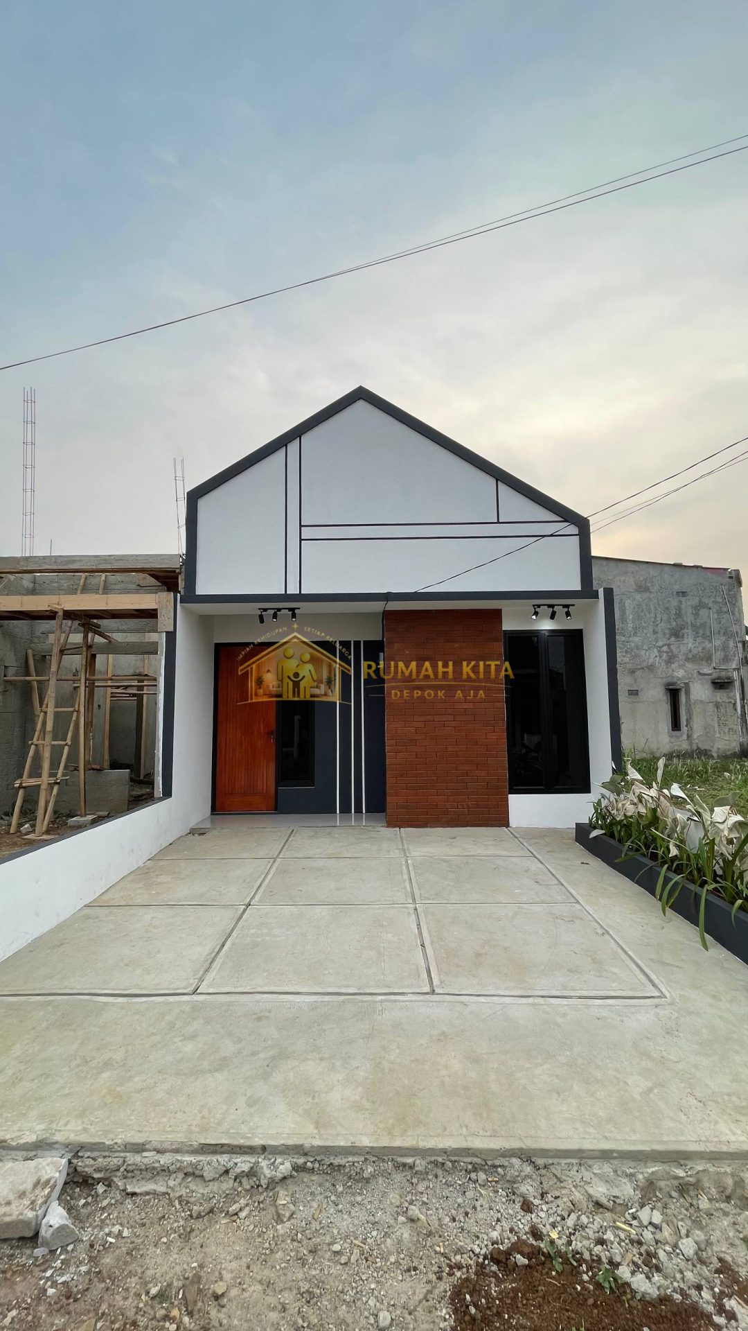 Fasad Rumah 1 Lantai Dekat Stasiun Citayam di Sawangan Depok