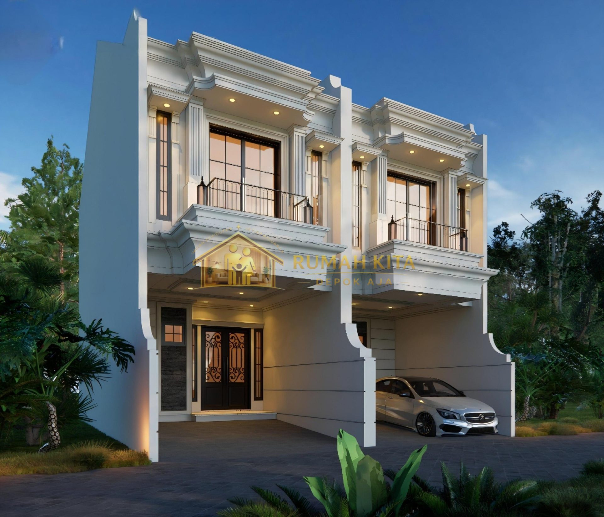 Fasad New Brand Rumah 2 Lantai On Progress Berada di Belakang Solaria Grand Depok City