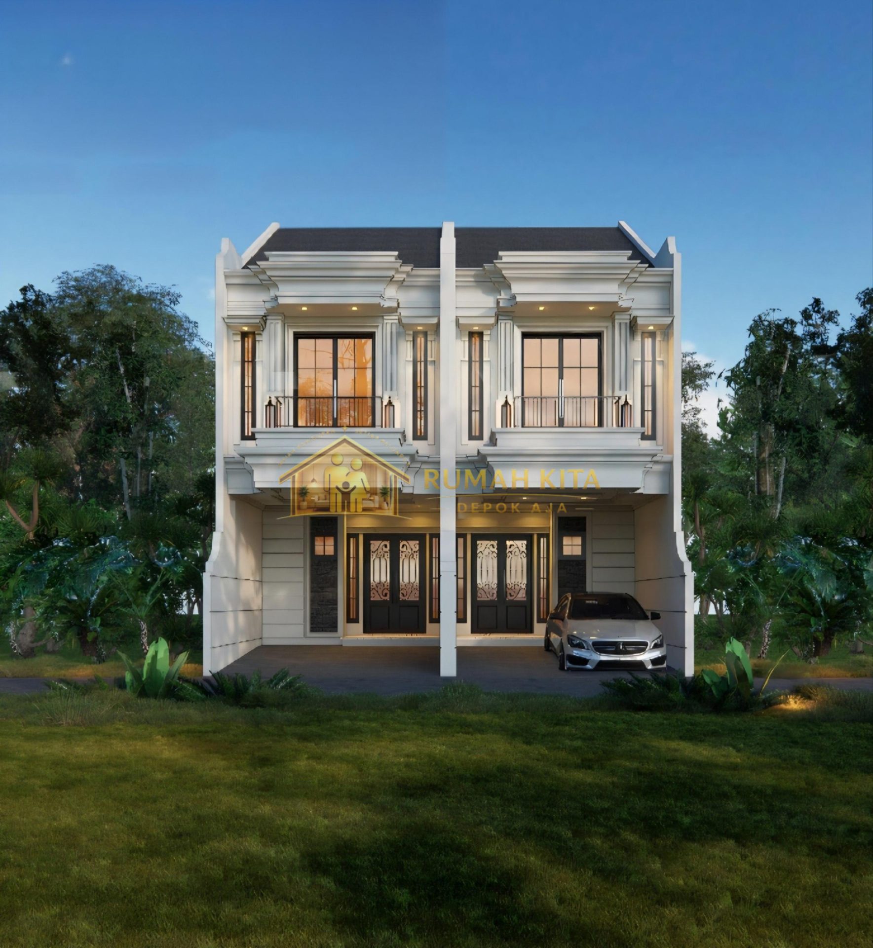 Fasad New Brand Rumah 2 Lantai On Progress Berada di Belakang Solaria Grand Depok City