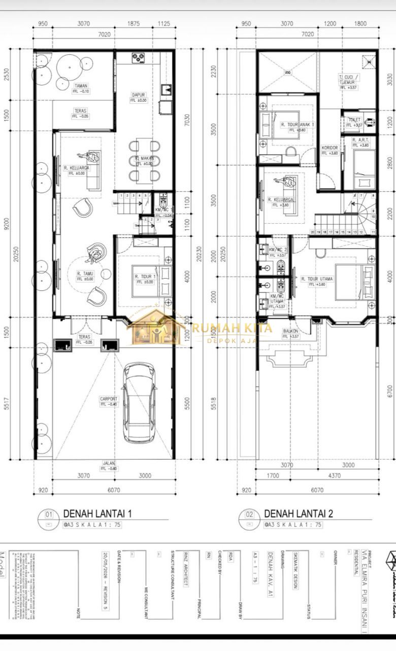 Rumah Mewah 2 Lantai On Progress di Grand Depok City